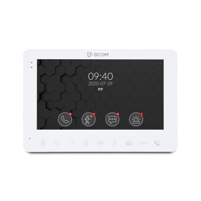 Комплект відеодомофона BCOM BD-780M White Kit box: відеодомофон 7" з детектором руху і відеопанель