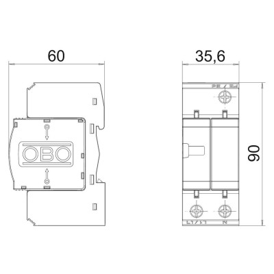 Обмежувач перенапруг OBO Bettermann Тип I+II V50-B+C 1+NPE (5093653)