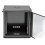 Шафа серверна SteelNet 12U 600 x 450 для мережевого обладнання (скло, чорний)
