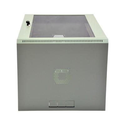 Шафа серверна SteelNet 15U 600 x 500 для мережевого обладнання (скло, сірий)