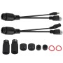 Passive PoE перехідник IP+DC - Extender over UTP, Waterproof (вологозахищений) Black