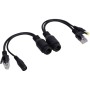 Passive PoE перехідник IP+DC - Extender over UTP, Waterproof (вологозахищений) Black