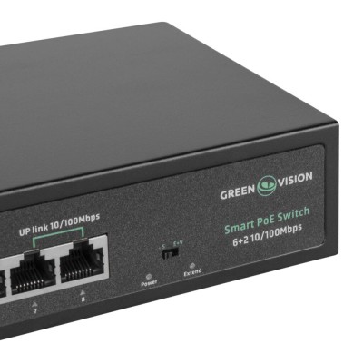 Коммутатор сетевой GreenVision POE GV-015-D-06+2P