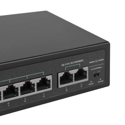 Комутатор мережевий GreenVision POE GV-016-D-09+2P