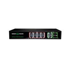 Комутатор мережевий GreenVision POE GV-021-D-8G+2PG+2SFP