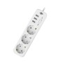 Мережевий фільтр Logicpower PREMIUM LP-X3 USB 4 м White (2200Вт)