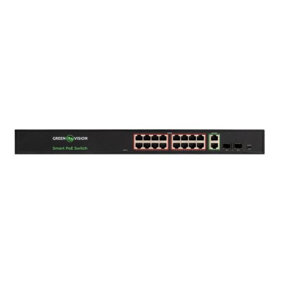 Коммутатор сетевой GreenVision POE GV-022-D-16G+2PG+2SFP – фото, отзывы, характеристики в интернет-магазине ZAHYST | Купить в Украине: Киеве, Харькове, Днепре, Одессе, Запорожье, Львове