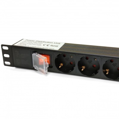 Сетевой фильтр Kingda (KD-GER(16)N1008WKPDY30W19A) черный, 8 розеток с выключателем, длина кабеля 1.8 м