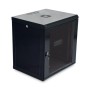 Шафа серверна SteelNet 12U 600 x 600 для мережевого обладнання (скло, чорний)