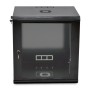 Шафа серверна SteelNet 12U 600 x 450 для мережевого обладнання (скло, чорний)