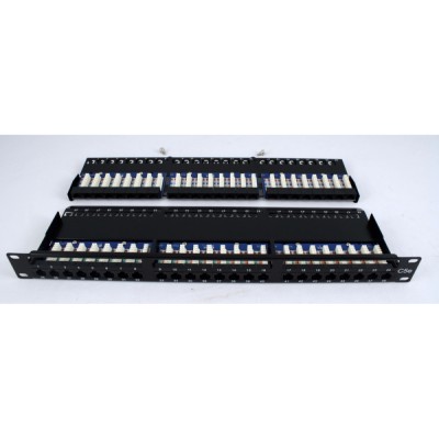 Патч-панель CMS 19" 48xRJ-45 UTP, кат. 6, 1U з організатором кабелю