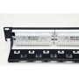 Патч-панель CMS 19" 24xRJ-45 UTP, кат. 6a з організатором кабелю і пластиковими шторками