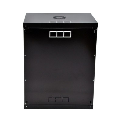 Шафа серверна SteelNet 15U 600 x 500 для мережевого обладнання (скло, чорний)