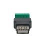 Роз'єм USB під затискач (female)
