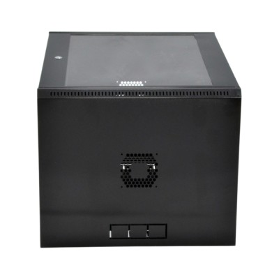 Шафа серверна SteelNet 15U 600 x 500 для мережевого обладнання (скло, чорний)