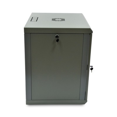 Шафа серверна SteelNet 12U 600 x 450 для мережевого обладнання (скло, сірий)