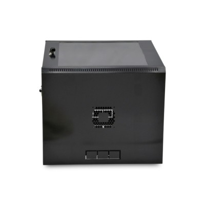 Шафа серверна SteelNet 12U 600 x 450 для мережевого обладнання (скло, чорний)