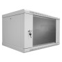 Шафа серверна SteelNet 9U 600 x 350 для мережевого обладнання (скло, сірий)