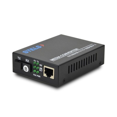 Медiаконвертер 100M 20км WDM SC, STELS-F110SB-20A-1310