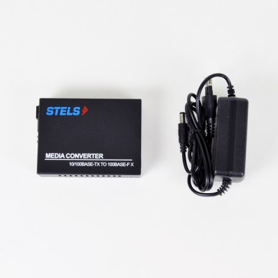 Медiаконвертер 100M 20км WDM SC, STELS-F110SB-20B-1550
