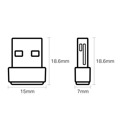 Дводіапазонний Wi-Fi адаптер TP-Link Archer T2U Nano WiFi5 / AC600 / USB