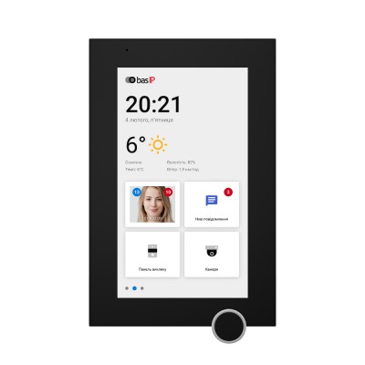 IP-видеодомофон Bas-IP AZ-07LF Android 7" Wi-Fi black с возможностью горизонтального и вертикального монтажа
