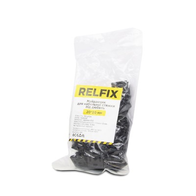 Площадка для стяжки Relfix под дюбель (50 шт/уп) черная