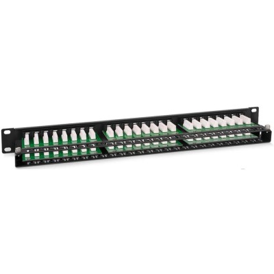 Патч-панель Hypernet 48 портів UTP кат.5е 19" PP-KUTP48-1U з утримувачем кабелю