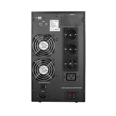 Джерело безперебійного живлення Powercom MAC-2000 Schuko 2000ВА / 2000Вт онлайн з чистою синусоїдою