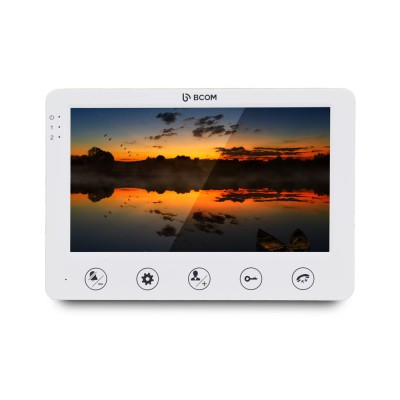 Комплект відеодомофона BCOM BD-710S Kit: відеодомофон 7" white та відеопанель silver