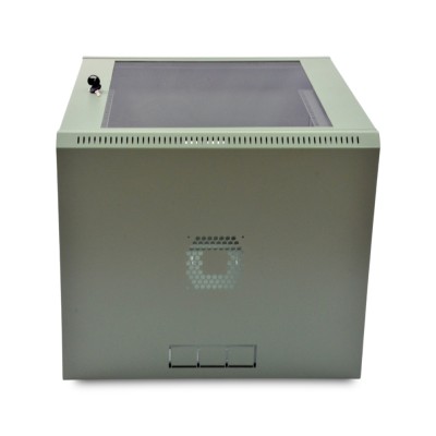 Шафа серверна SteelNet 12U 600 x 450 для мережевого обладнання (скло, сірий)