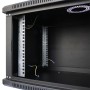 Шафа серверна SteelNet 6U 600 x 450 для мережевого обладнання (скло, чорний)