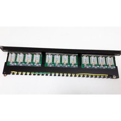 Патч-панель CMS 19" 24xRJ-45 FTP, кат. 5e с организатором кабеля