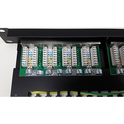 Патч-панель CMS 19" 24xRJ-45 FTP, кат. 5e с организатором кабеля