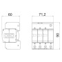 Обмежувач перенапруг OBO Bettermann Тип I+II V50-B+C 3+NPE+FS (5093662)