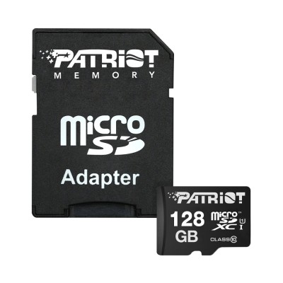 Карта пам`ятi MicroSDXC 128GB UHS-I Class 10 Patriot LX + SD-adapter (PSF128GMCSDXC10)