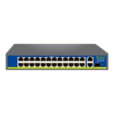 Некерований 27-портовий PoE-комутатор Hisource Hi-F2421GBL-C з 24 портами PoE