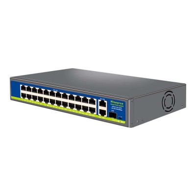 Некерований 27-портовий PoE-комутатор Hisource Hi-F2421GBL-C з 24 портами PoE