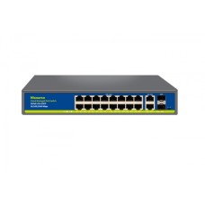 Управляемый 20-портовый PoE-коммутатор Hisource Hi-S22-16GP2G2S с 16 портами PoE