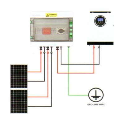 Солнечная PV распределительная коробка LQX1/1DC500VB1-1532-PG, DC 500В 1 вход 1 выход, с молниезащитой