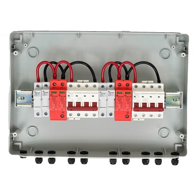 Сонячна PV розподільна коробка LQX2/2DC1000VB1-1532-PG, DC 1000В 2 входи 2 виходи, з блискавкозахистом