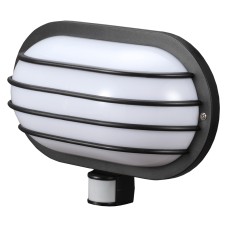 Світильник настінний з датчиком руху e.sensor.lum.69.e27.black (чорний) 180°, IP44