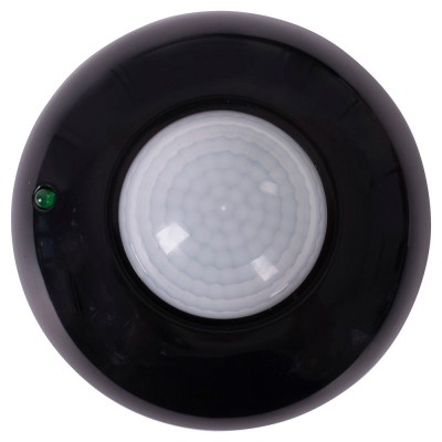 Датчик движения инфракрасный потолочный e.sensor.pir.07.black (черный), 360°, IP20