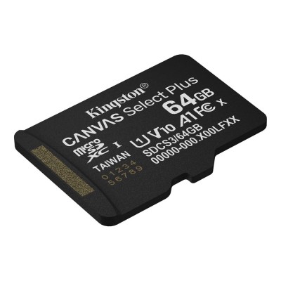 Карта пам'яті microSDXC Kingston 64Gb Canvas Select Plus Gen3 class 10 А1 UHS-I (SDCS3/64GBSP)