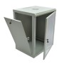 Шафа серверна SteelNet 18U 600 x 600 для мережевого обладнання (скло, сірий)