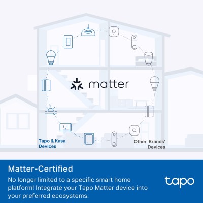 Розумна розетка компактна TP-LINK Tapo P100M N300 BT 10A