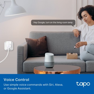 Розумна розетка компактна TP-LINK Tapo P100M N300 BT 10A