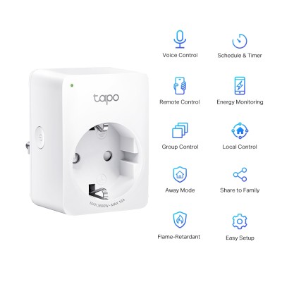 Смарт-розетка TP-LINK Tapo P110 N300 16A 2 шт/пак (TAPO-P110-2-PACK)