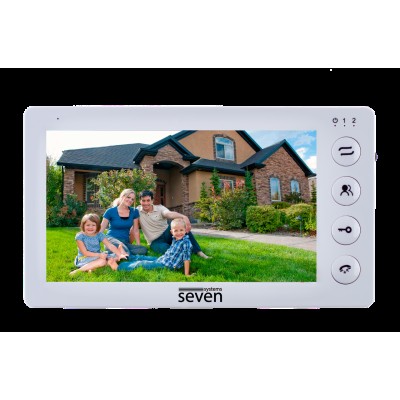 Комплект домофону 7 дюймів з панеллю виклику SEVEN DP-7574 Kit white