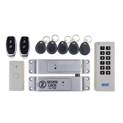 Бездротовий комплект контролю доступу з радіобрелками SEVEN LOCK SL-7708r black